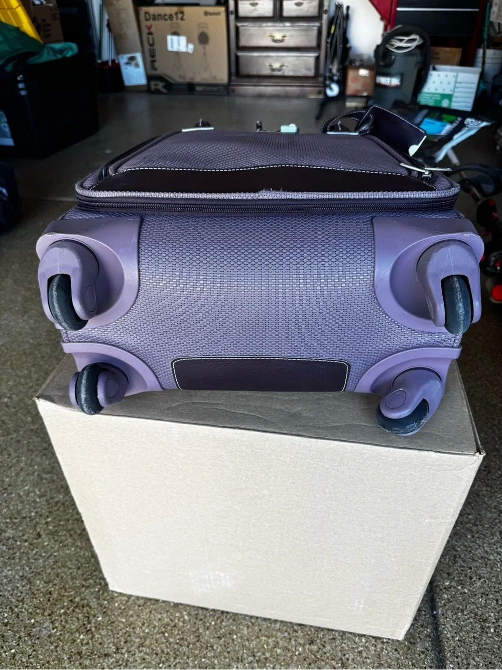 Vintage Samsonite Purple Carry-On Rolling Suitcase - Compact Travel Bag